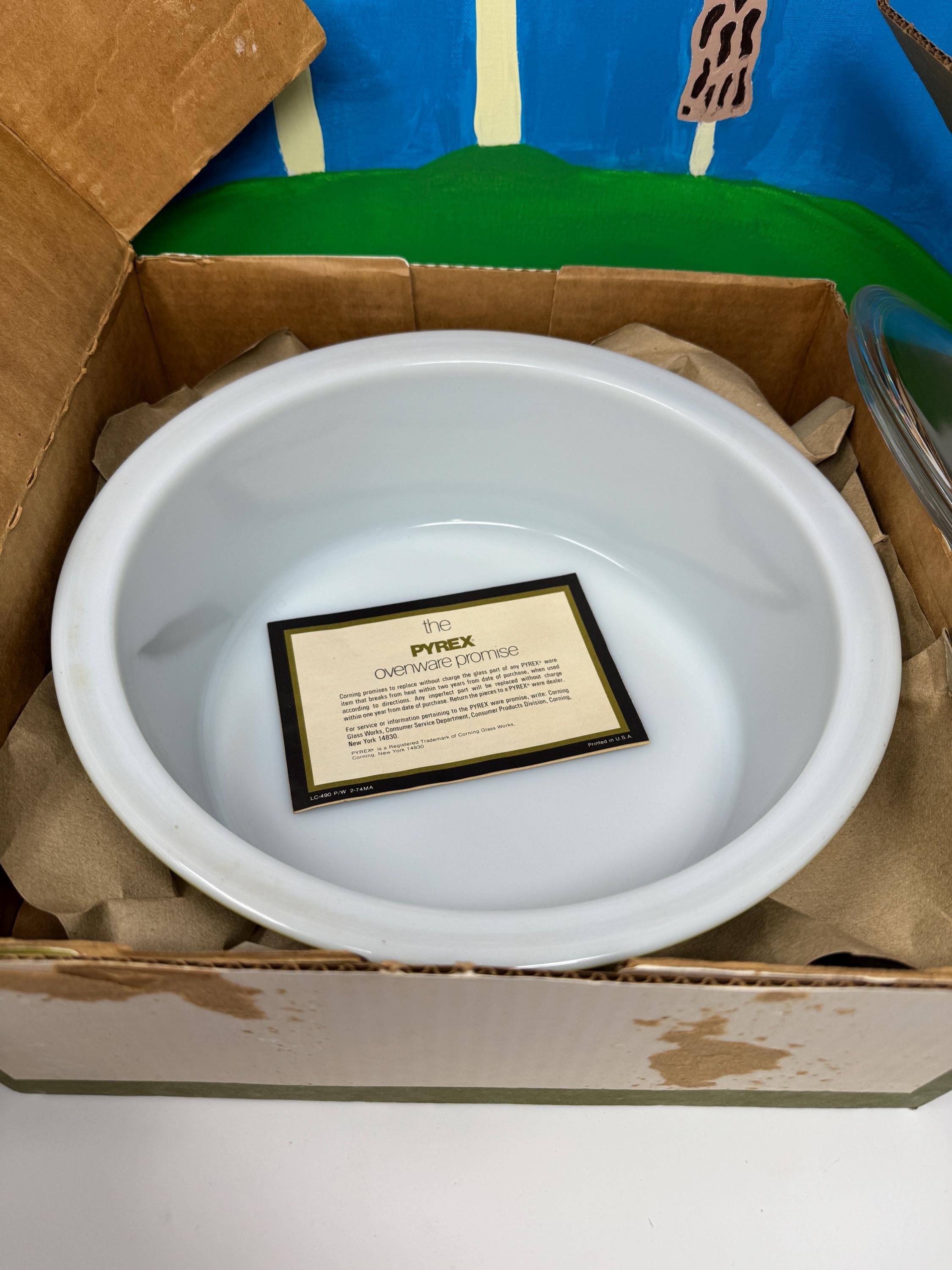 Vintage Pyrex Spring Blossom Green Casserole Dish: Big Bertha 4qt
