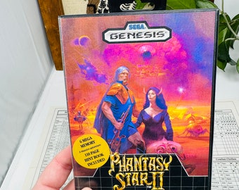 Phantasy Star II (2) for Sega Genesis - Complete with Map, Cartridge, Manual and Case