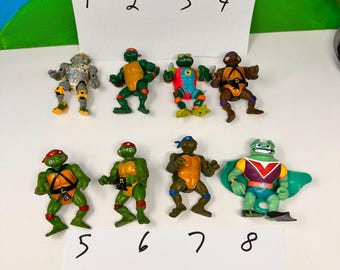 Figuras vintage Teenage Mutant Ninja Turtles (TMNT) (década de 1980)