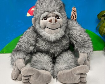 Vintage 1994 Sears Zeke O&#39;Connor 19&quot; Grande Yeti Cinza Escuro Pé Grande Sasquatch Pelúcia
