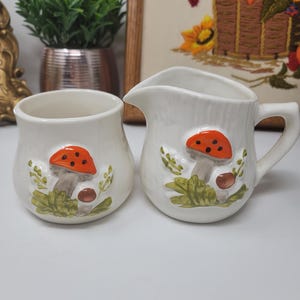 Merry Mushroom Cream & Sugar Set