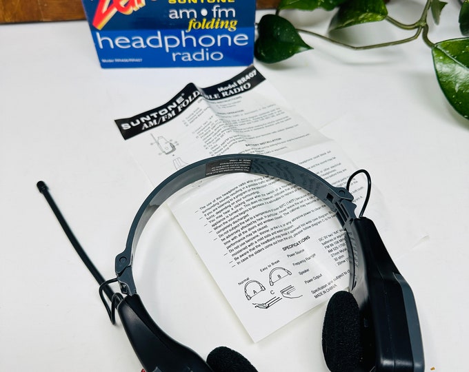 Vintage 1995 Zellers Suntone RR407 Am/fm Foldable Headphone Radio With ...