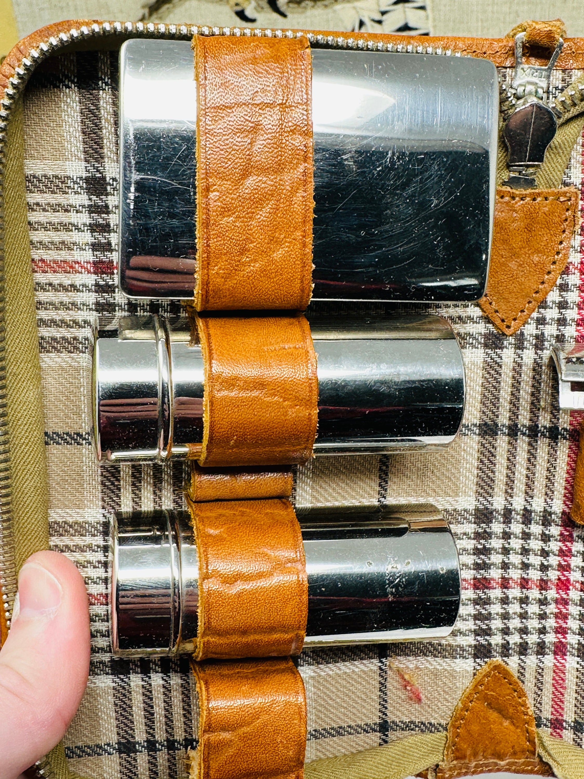 Vintage Shaving Kit in Brown Leather Case Soap Holder Two Etsy