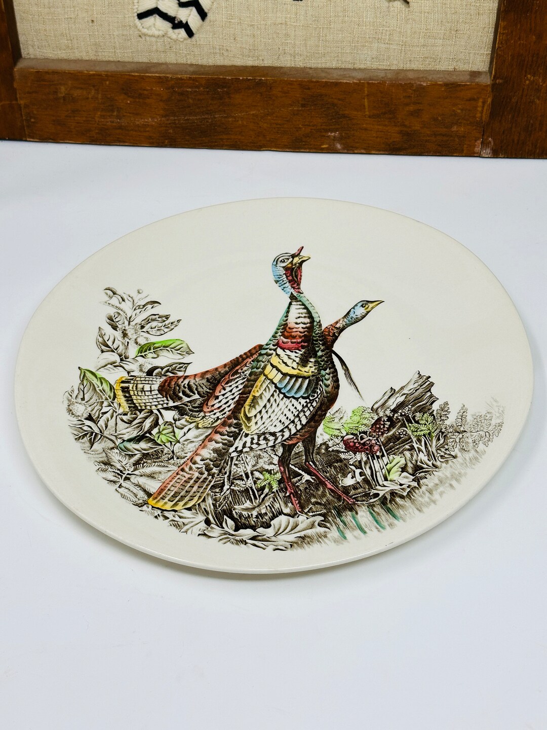 Vintage Johnson Brothers Game Birds Wild Turkey Decorative Plate 10x11