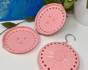 Vintage Pink Starburst Plastic Fuller Brand Plastic Scent Hangers/ Deodorizers (potpourri, essential oils, etc) Set of 2