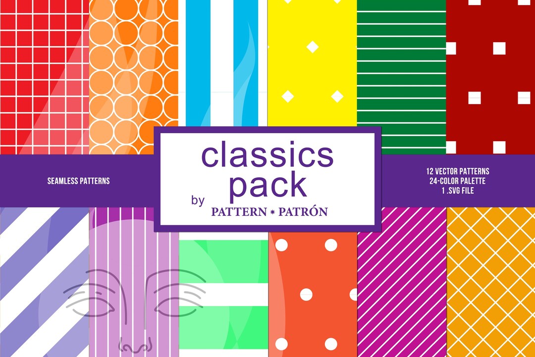 Classic Patterns // Seamless Pattern / SVG File / Digital Download - Etsy