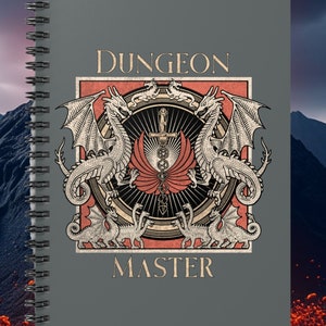 DnD Journal, Dungeon Master Spiral Notebook - Ruled Line, DnD Accessories, Gift for Dungeon Master, DM Accessories