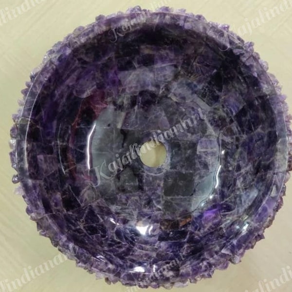 Nice Bathroom decor / Geode Amethyst Geode Sink / Amethyst Geode Wash Basin / Geode Natural stone sink and wash basin / Home Decor