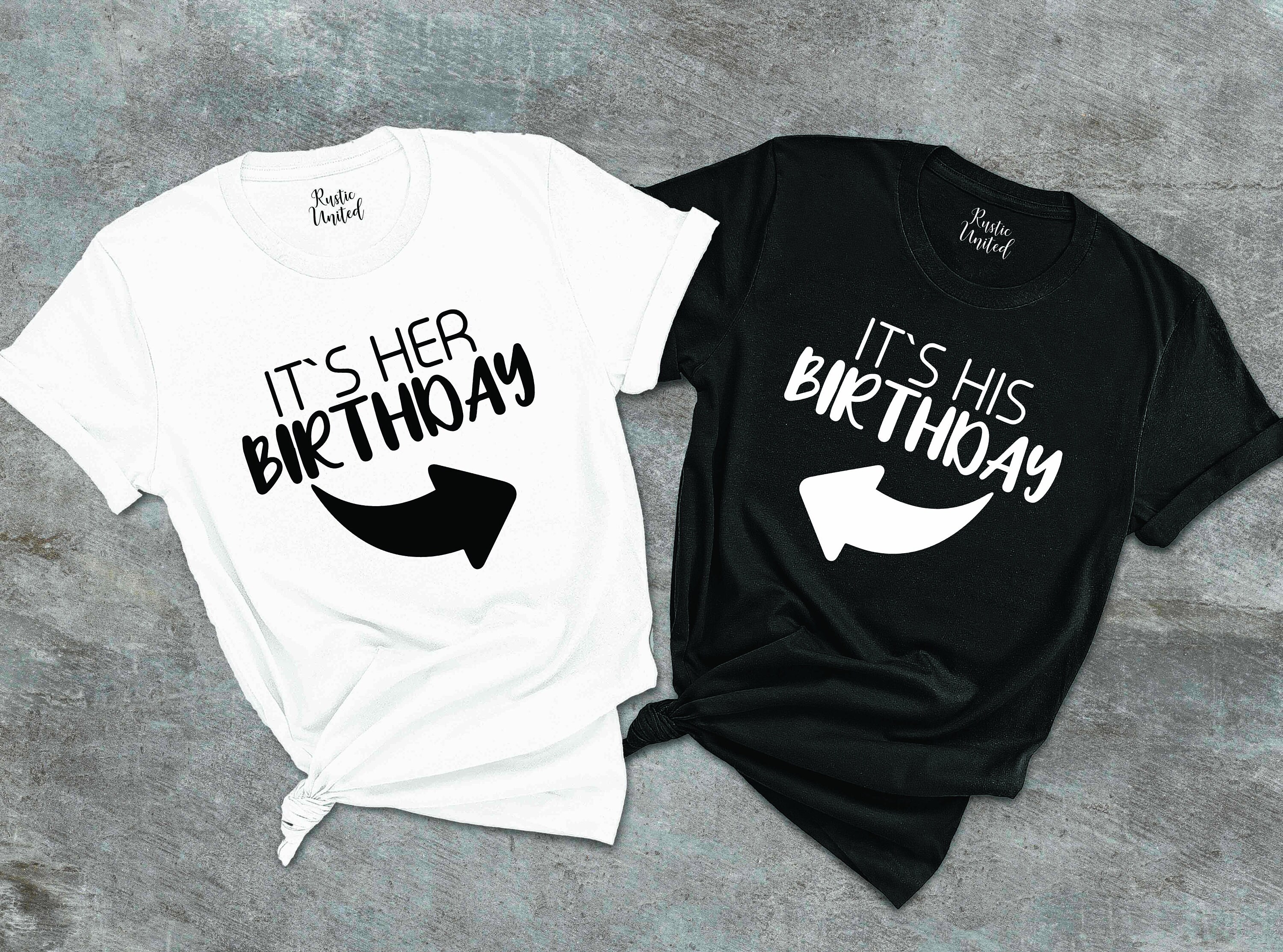 Twins Birthday Shirt It's Her Birthday and His Birthday Etsy