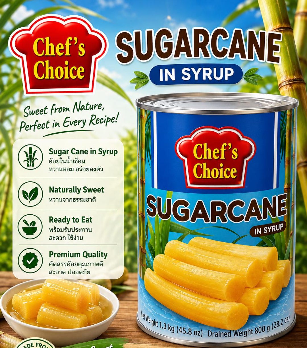 Sugar Cane - Chef's Choice 45.8 Oz - Etsy