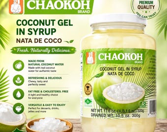 Chaokok Coconut Gel in Syrup 17.6oz