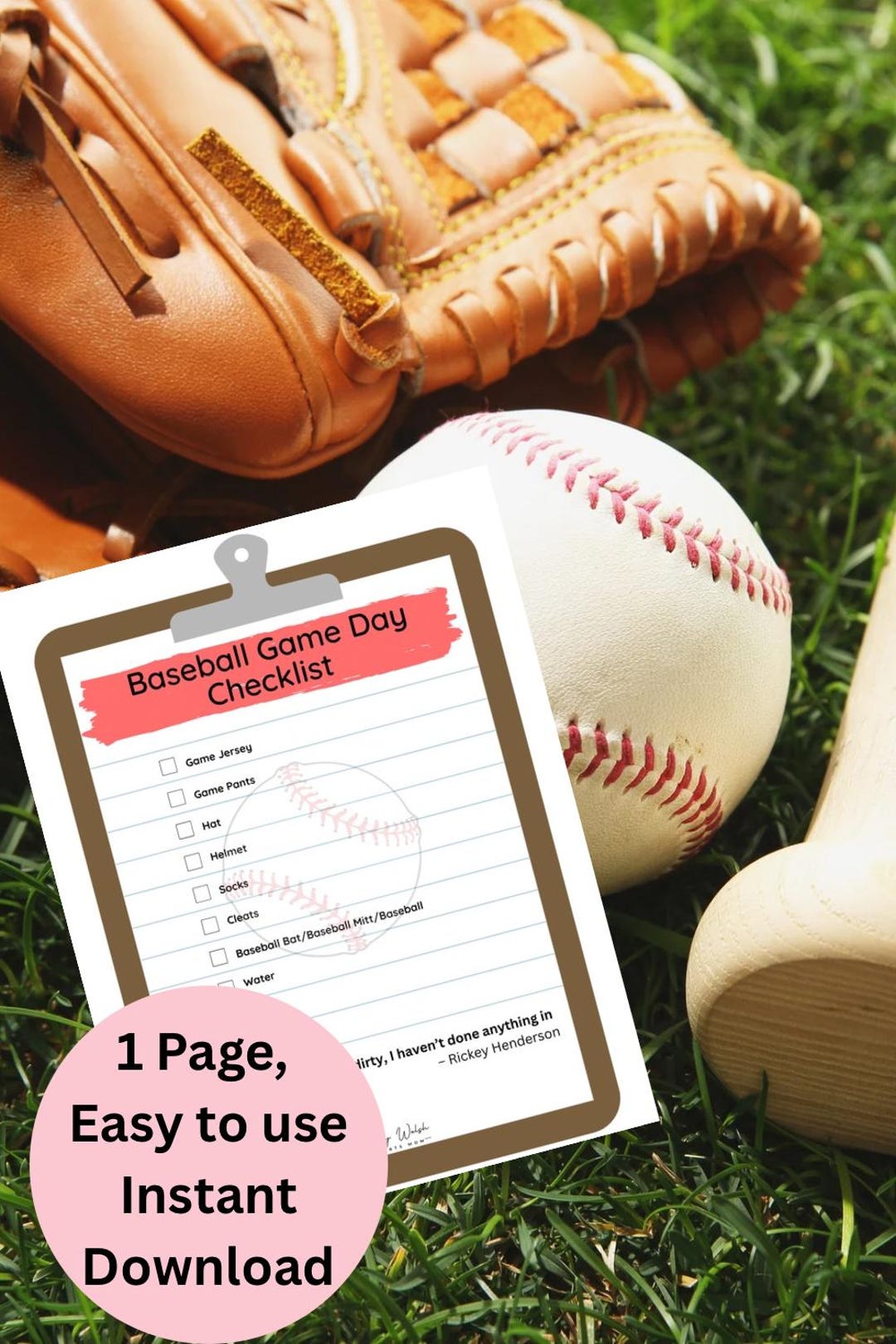 Printable Baseball Packing List | Youth Baseball Game Day Readiness ...