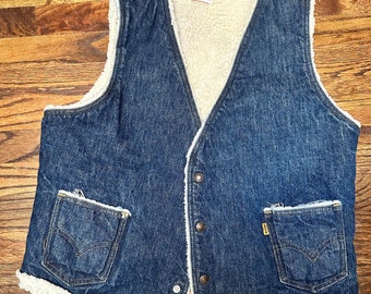 Levi’s Orange Tab Shearling Denim Vest