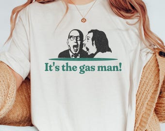 Es la camiseta de hombre del gas, unisex, divertida, con chiste, retro, de la serie de televisión clásica, diseño de moda, regalo ideal para él.