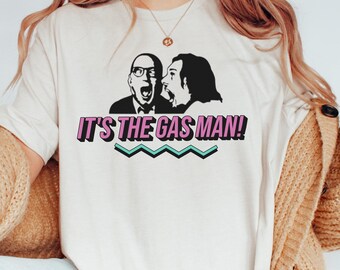 Es la camiseta de hombre del gas, unisex, divertida, con chiste, retro, de la serie de televisión clásica, diseño de moda, regalo ideal para él.