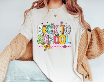 Camiseta de maestra coqueta: diseño preppy rosa para la vuelta al cole