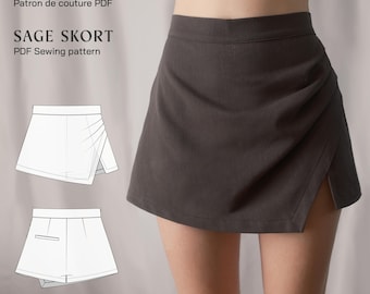 Sage Skort l Cartamodello PDF