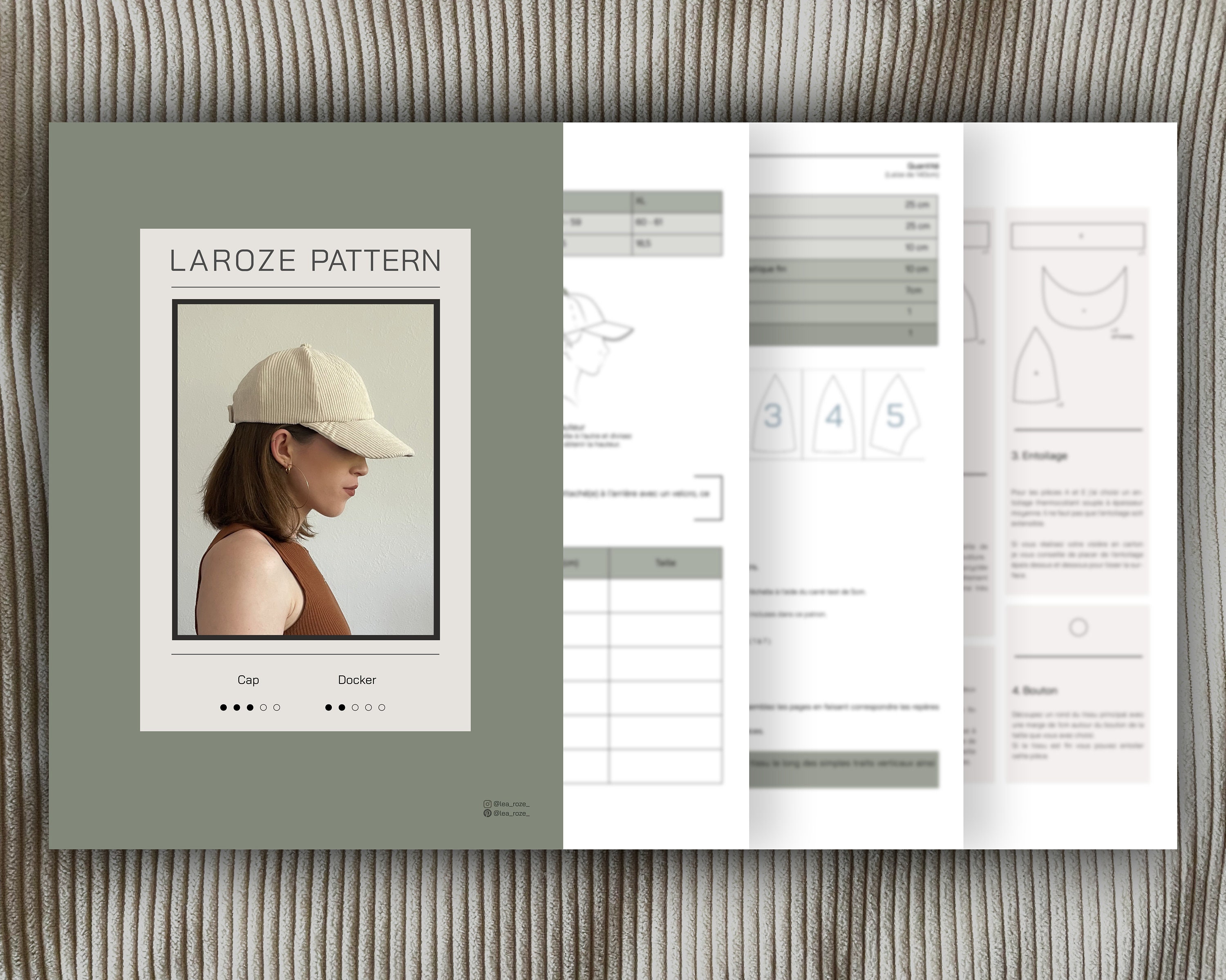 Baseball Cap and Docker PDF Sewing Pattern Etsy