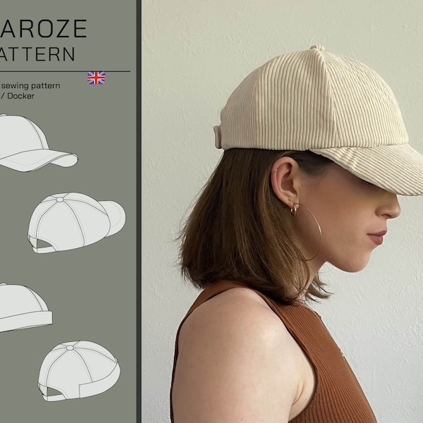 Gorra de béisbol, trabajador portuario | patrón de costura PDF