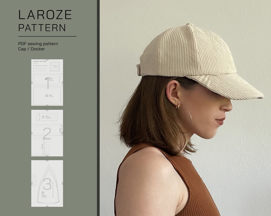 Baseball Cap and Docker PDF Sewing Pattern Etsy