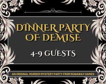 Dinner Party Murder Mystery Game – Posh Theme, 4-9 Players (PDF Printable)
