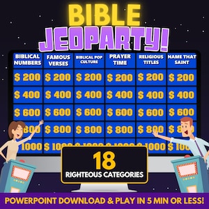 Bible Jeoparty PowerPoint Game: Church Trivia (Digital Download)