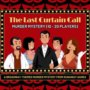 10-20 Player Broadway Murder Mystery Party Game - PDF Printable Edition