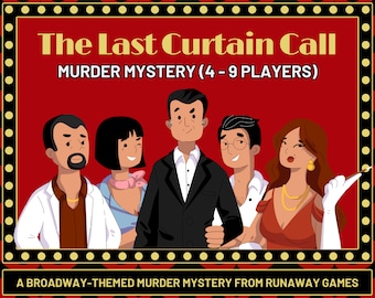 4-9 Player Broadway Murder Mystery Party Game - PDF Printable Edition