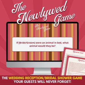 The Newlywed Game - PDF & PowerPoint Download | Fun Wedding Game | Bridal Shower Game | Wedding Reception Game