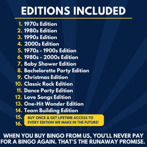 When You Buy Bingo From Us, You’ll Never Pay for a Bingo Again. That’s the Runaway Promise.
