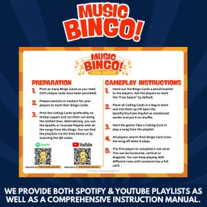 We Provide Both Spotify & YouTube Playlists As Well as a Comprehensive Instruction Manual.