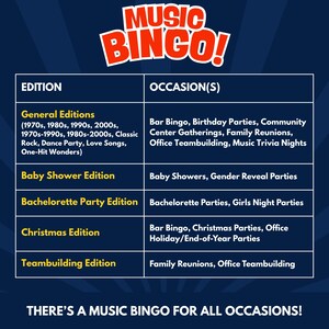 There’s a Music Bingo for All Occasions!