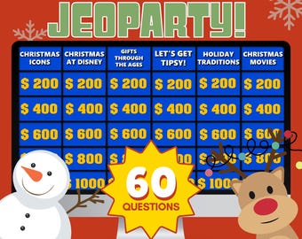 Christmas Jeopardy Game: Holiday Party Trivia (Instant Download)