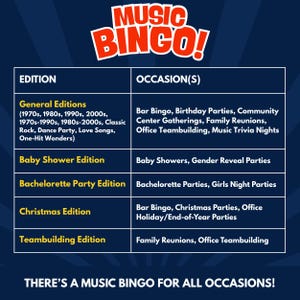 There’s a Music Bingo for All Occasions!