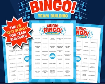 Team Building Music Bingo Game | Office Party Icebreaker (Digital Download)
