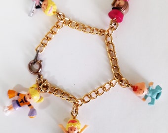Polly Pocket charm bracelet with all original Pollys 100% complete