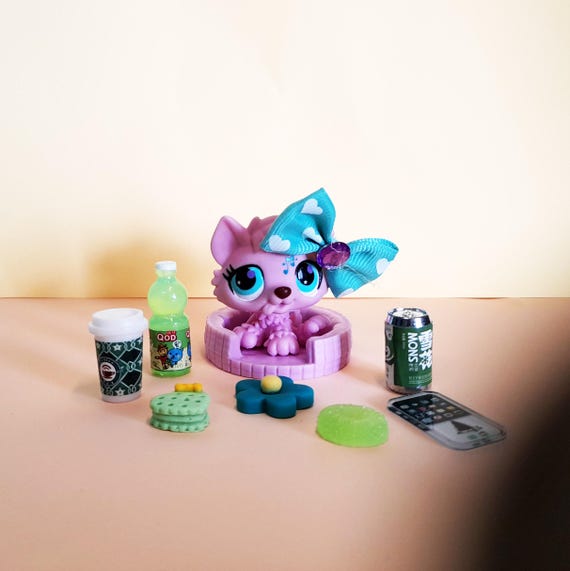 Authentic Littlest Pet Shop #785 Husky Dog / Original Hasbro