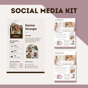 Social Media Kit, media kit template, influencer media kit, model media kit, bloggers media kit, fashion kit, content creator kit template