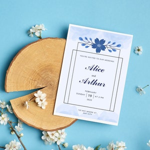 Blue Wedding invites, wedding announcement, wedding invitations, wedding guest  wedding planner, wedding party,wedding gift invites template