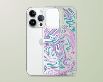 Wavy Aesthetic Phone Case | Colorful Abstract iPhone Case | MagSafe Phone Case