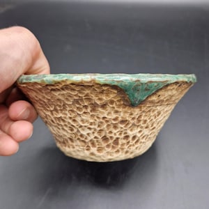 Maceta de gres esmaltada 15 cm. x 7 cm. pottery, succulent pot, cactus pot, bonsai pot, ceramic, kusamono.