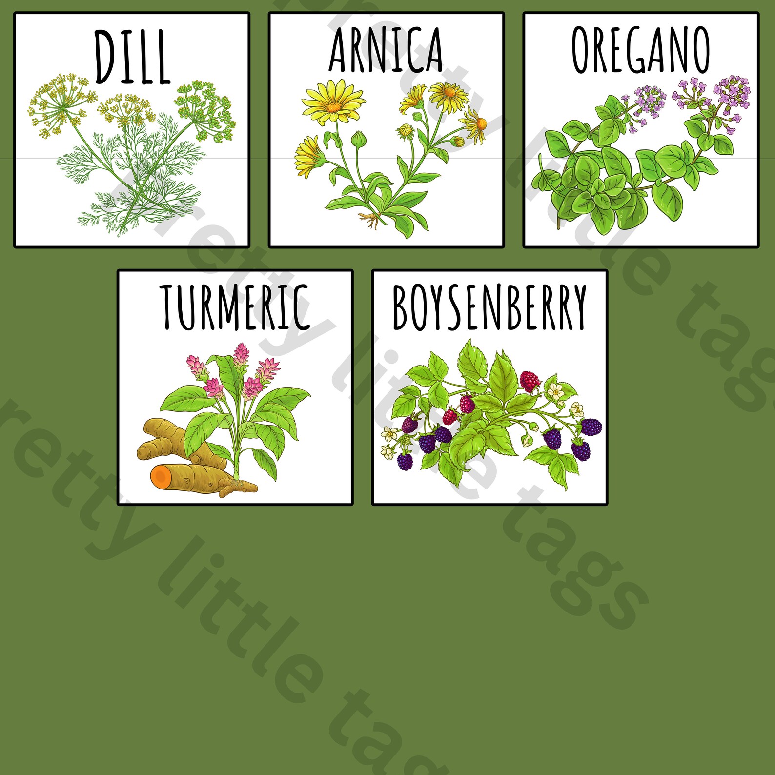 32 Printable HERB Garden Tags / Plant Labels Fruit Veggie / Spring