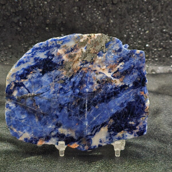 Sunset Sodalite from Namibia, Lapidary Slab, natural stone for cabbing, not polished