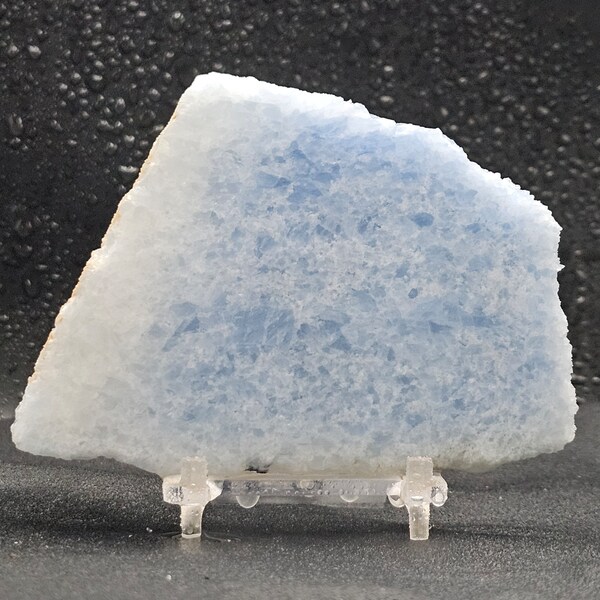 Blue Calcite from Madagascar, Lapidary Slab, natural stone for cabbing, not polished