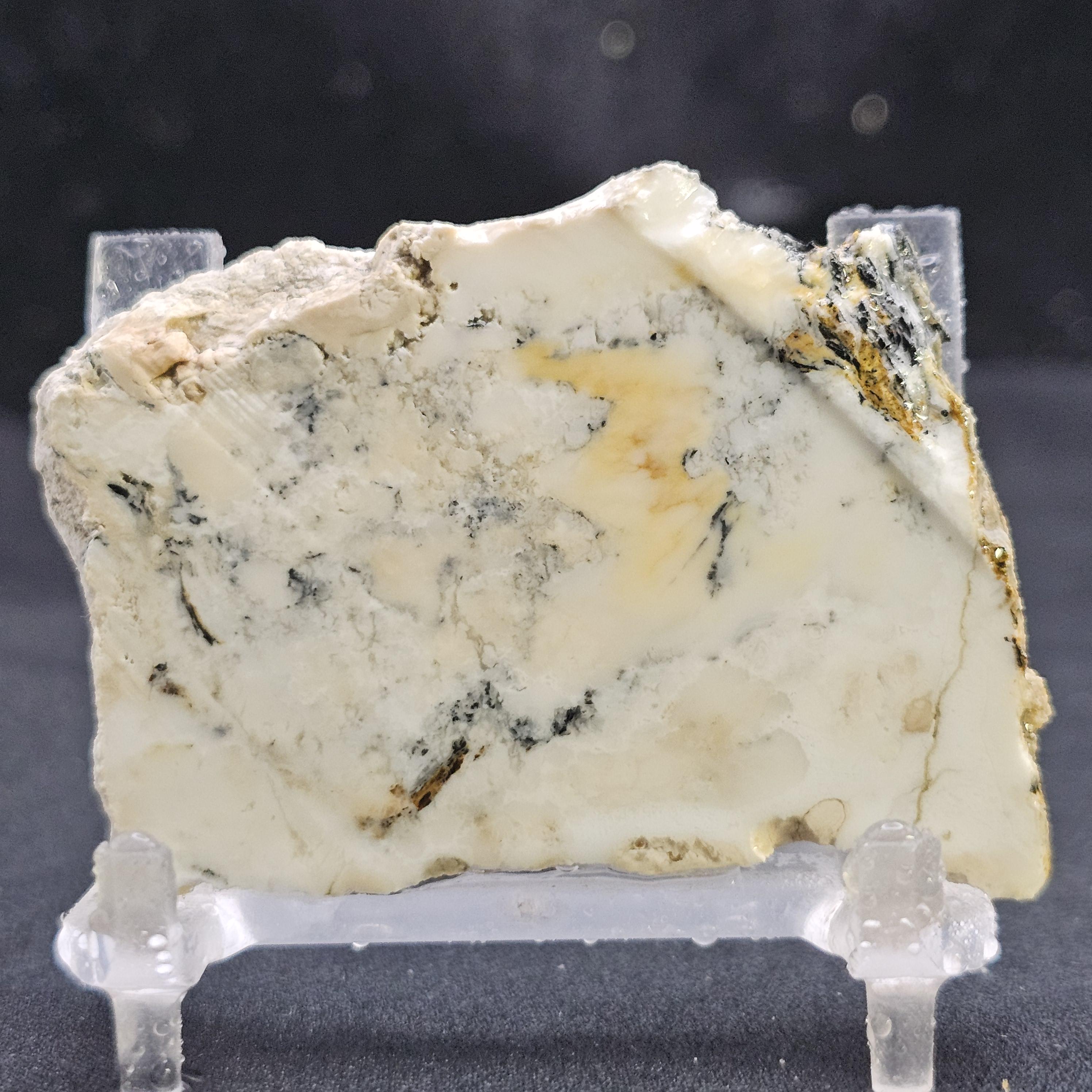 White Buffalo from Nevada, Lapidary Slab, natural stone for cabbing, not polished, Stabilized with Cactus Juice