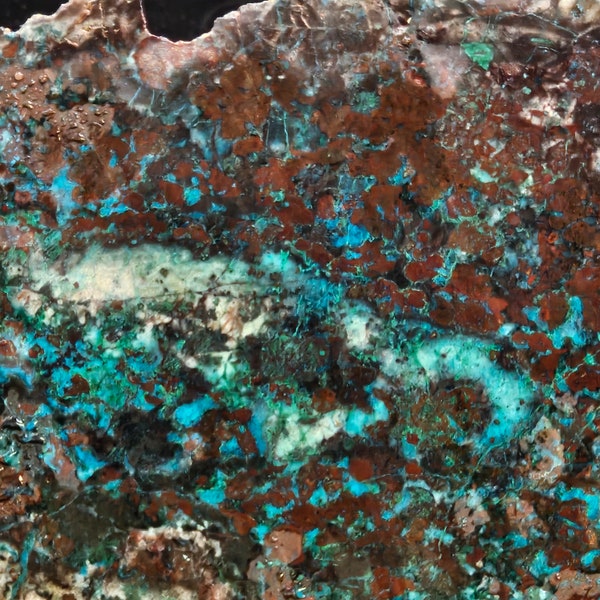 Chrysocolla from Arizona, Lapidary Slab, natural stone for cabbing, not polished