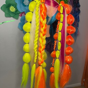 NEON DREAMS reusable rave braids