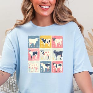 Cow Shirt, Vintage Western Wear, Farm Animal T Shirt, Bull Cottagecore Shirt, Bull T Shirt, Cottage Core, Aesthetic Shirt, Cow Tee, Farm Tee