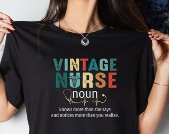 Vintage Nurse Noun Shirt, Nurse Tee, American Nurse Shirt, Nursing School Shirt, Funny Nursing Shirt, Strong Nurse Shirt, Nurse Gift Shirt
