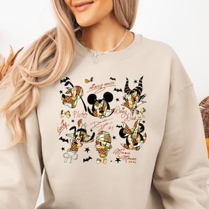 Retro Disney Halloween Sweatshirt, Mickey And Friends Halloween Sweatshirt, Halloween Party Sweatshirt, Disney Family Trip Sweatshirt